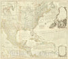 Historic Map : An Accurate Map of North America, Describing and Distinguishing The British and Spanish Dominions, 1775, Vintage Wall Art