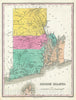 Historic Map : Rhode Island, Finley, 1828, Vintage Wall Art