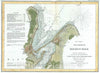 Historic Map : Holmes' Hole "Vineyard Haven", Martha's Vineyard, Massachusetts, U.S. Coast Survey, 1847, Vintage Wall Art