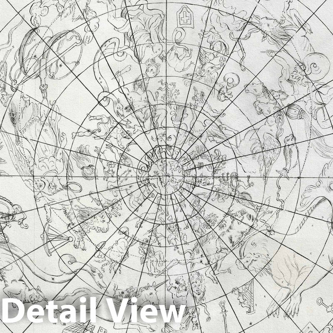 Historic Map : The Constellations or Night Sky, Celestial, 1823, Vintage Wall Art