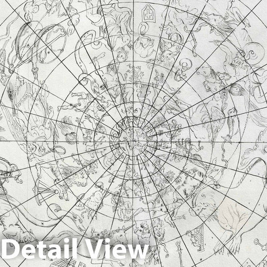 Historic Map : The Constellations or Night Sky, Celestial, 1823, Vintage Wall Art