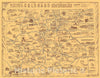 Historic Map : Drake Pictorial Map of Colorado, 1942, Vintage Wall Art