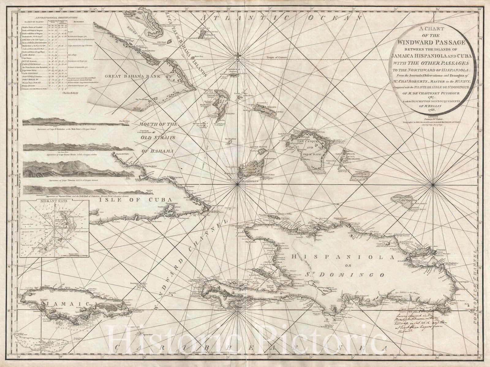 Historic Map : The Greater Antilles "West Indies": Bahamas, Cuba, Hispaniola, Faden, 1795, Vintage Wall Art