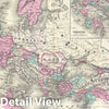 Historic Map : The Roman Empire, Johnson, 1862, Vintage Wall Art
