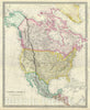 Historic Map : North America showing Texas at its largest, S.D.U.K., 1848, Vintage Wall Art