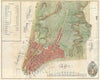 Historic Map : Plan of New York City, Mangin-Goerck, 1801, Vintage Wall Art