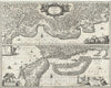 Historic Map : Japan: Nagasaki, Edo, Osaka "names Sea of Korea", Montanus, 1669, Vintage Wall Art
