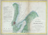 Historic Map : Holmes' Hole "Vineyard Haven", Martha's Vineyard, Massachusetts, U. S. Coast Survey, 1847, Vintage Wall Art