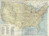 Historic Map : The United States, Matthews, 1917, Vintage Wall Art