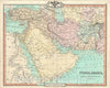 Historic Map : Persia, Arabia and Afghanistan, Cruchley, 1850, Vintage Wall Art