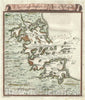 Historic Map : Boston, Massachusetts and its Vicinity, Terreni, 1763, Vintage Wall Art