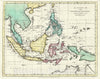 Historic Map : The East Indies and Southeast Asia: Thailand, Borneo, Philippines, Malay, Wilkinson, 1791, Vintage Wall Art