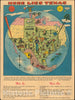Historic Map : Pictorial Postcard Texas, 1951, Vintage Wall Art