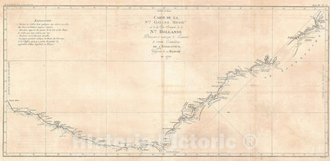 Historic Map : New South Wales, Australia, Cook, 1774, Vintage Wall Art