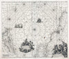 Historic Map : The West Atlantic, New York to Guiana, Renard, 1715, Vintage Wall Art