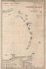 Historic Map : Nautical Chart The Lesser Antilles "West Indies", Blueback, 1873, Vintage Wall Art