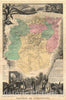 Historic Map : Constantine Province, Algeria, Vuillemin, 1870, Vintage Wall Art