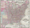 Historic Map : The United States, Rand, 1867, Vintage Wall Art
