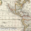 Historic Map : North America and South America, Bowen, 1747, Vintage Wall Art