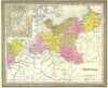 Historic Map : Prussia Germany, Mitchell, 1850, Vintage Wall Art
