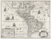 Historic Map : America, Petrus Bertius, 1640, Vintage Wall Art