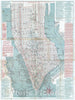 Historic Map : Plan of New York City, Edsall, 1877, Vintage Wall Art
