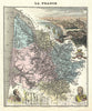 Historic Map : Gironde "Bordeaux Wine Region", Vuillemin, 1893, Vintage Wall Art