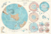 Historic Map : Antarctica and its Different Characteristics, Bartholomew, 1894, Vintage Wall Art