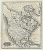 Historic Map : North America, Malte-Brun, 1828, Vintage Wall Art