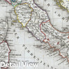 Historic Map : Italy, Vuillemin, 1852, Vintage Wall Art
