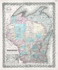 Historic Map : Wisconsin, Colton, 1856, Vintage Wall Art
