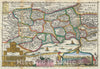 Historic Map : Neuchâtel, Switzerland, La Feuille, 1747, Vintage Wall Art