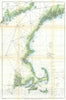 Historic Map : The New England Coast from Connecticut to Maine, U.S. Coast Survey, 1860, Vintage Wall Art