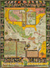 Historic Map : Jo Mora Pictorial Map of Central America / The Spanish Main, 1933, Vintage Wall Art