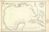 Historic Map : The Gulf of Mexico, Florida, and The Bahamas, Felipe Bauza, 1836, Vintage Wall Art