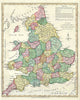 Historic Map : England and Wales, Wilkinson, 1793, Vintage Wall Art