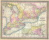 Historic Map : Ontario, Upper Canada or Canada West, Mitchell, 1854, Vintage Wall Art