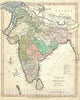 Historic Map : India, Wilkinson, 1794, Vintage Wall Art