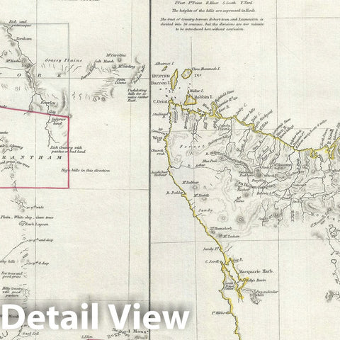 Historic Map : Western Australia and Van Diemen IslanArt Tasmania, S.D.U.K., 1833, Vintage Wall Art