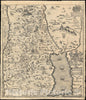 Historic Map : Judaea and The Dead Sea, Fuller, 1650, Vintage Wall Art