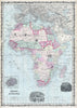 Historic Map : Africa, Johnson, 1861, Vintage Wall Art