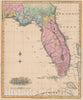 Historic Map : Florida, Fielding Lucas, 1823, Vintage Wall Art