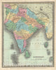 Historic Map : India, Burr, 1835, Vintage Wall Art