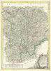 Historic Map : Burgundy, Franche-Comté, and Lyonnais, France, Bonne, 1771, Vintage Wall Art