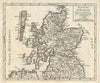 Historic Map : Scotland, Vaugondy, 1748, Vintage Wall Art