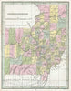 Historic Map : Illinois and Missouri, BraArtd, 1835, Vintage Wall Art