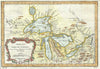 Historic Map : The Great Lakes, Bellin, 1757, Vintage Wall Art