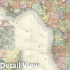 Historic Map : Florida, Rand McNally, 1892, Vintage Wall Art