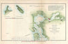 Historic Map : San Francisco Bay, California, U.S. Coast Survey, 1851, Vintage Wall Art