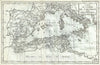 Historic Map : Carthage "North Africa, Spain, Italy", Delisle de Sales, 1770, Vintage Wall Art
